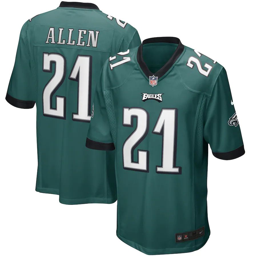 Men Philadelphia Eagles 21 Eric Allen Nike Midnight Green Game Retired Player NFL Jersey